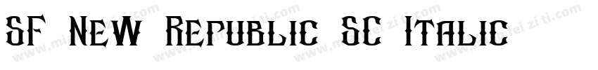 SF New Republic SC Italic字体转换